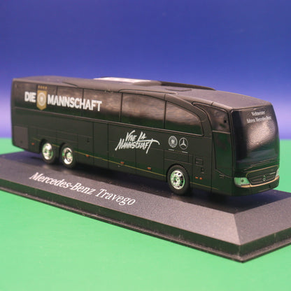 Mercedes Benz Travego - DFB Team Bus EM 2016 Deutscher Fußballbund - Die Mannschaft - Mit Vitrine - Modellbus Rietze