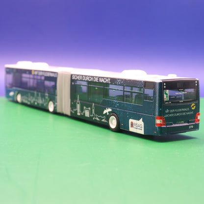 MAN Lions City 18 - RSAG Rostock - Mit der Fledermaus sicher durch die Nacht - Linie F1 Riekdahl - Modellbus Rietze Gebrauchtmodell - Auflage 300 Stück