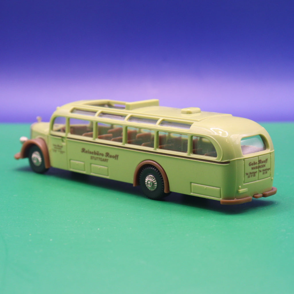 Mercedes Benz O 5000 - Reisebüro Buoff Stuttgart - Gebraucht, Ohne OVP - Modellbus Brekina