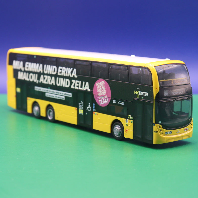 Alexander Dennis Enviro 500 - BVG Berlin - Mia Emma und Erika - Linie 186 Grunewald Roseneck - Modellbus Rietze 78003