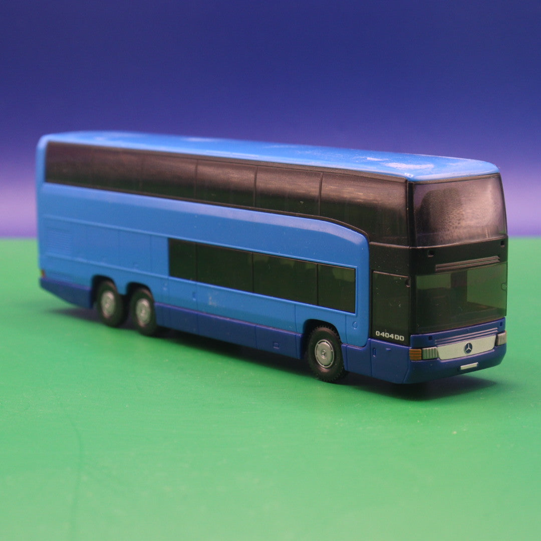 Mercedes Benz O 404 DD - Standard Blau - Gebraucht, Ohne OVP - Modellbus Wiking