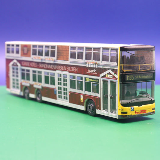 MAN Lions City A39 DD - BVG Berlin - Scandic Hotels - Skandinavien in Berlin erleben - Modellbus Rietze 67743 - Auflage 500 Stück - Erscheinungsjahr: 12/2011