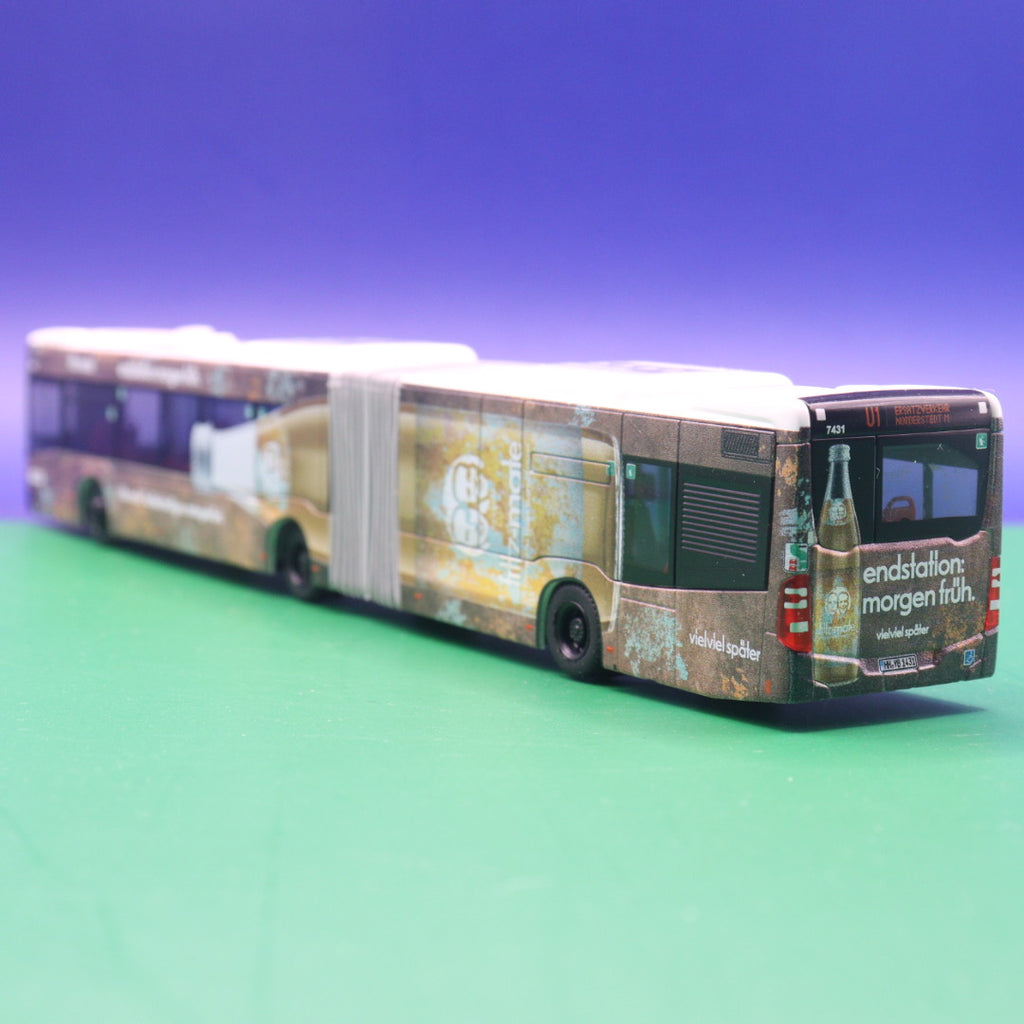 Mercedes Benz CItaro C2 G - Hochbahn Hamburg - Fritz Mate (Endstation morgen früh) - Linie U1 Ersatzverkehr Norderstedt M -  Modellbus Rietze 69566 (Auflage 300 Stück)