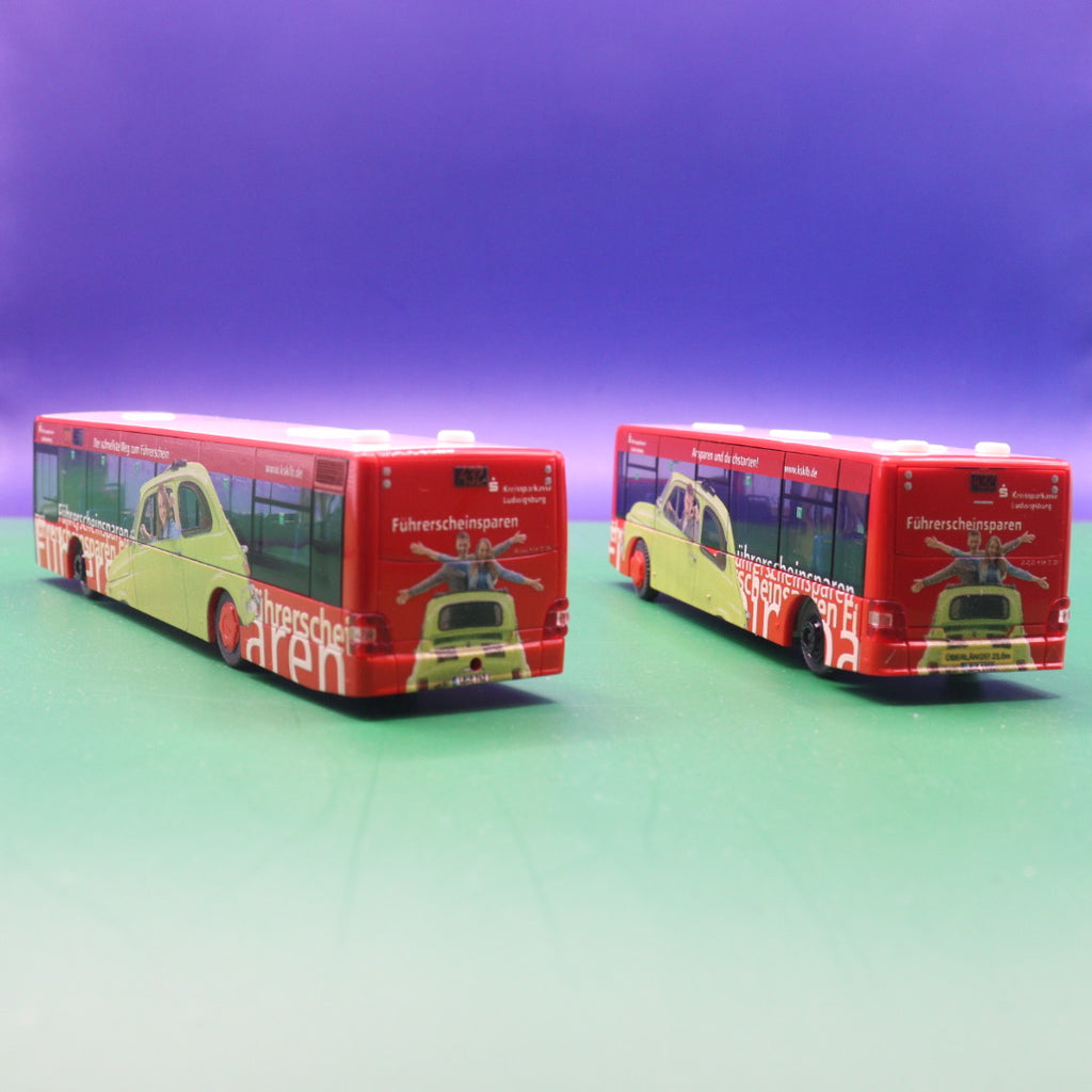MAN Lions Göppel - Kreissparkasse Ludwigsburg - Der schnellste Weg zum Führerschein - Linie 432 Ludwigsburg - Modellbus Rietze 66015