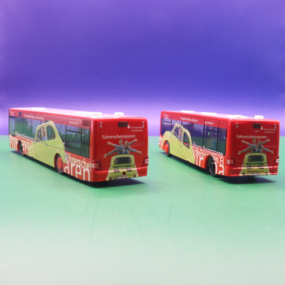 MAN Lions Göppel - Kreissparkasse Ludwigsburg - Der schnellste Weg zum Führerschein - Linie 432 Ludwigsburg - Modellbus Rietze 66015