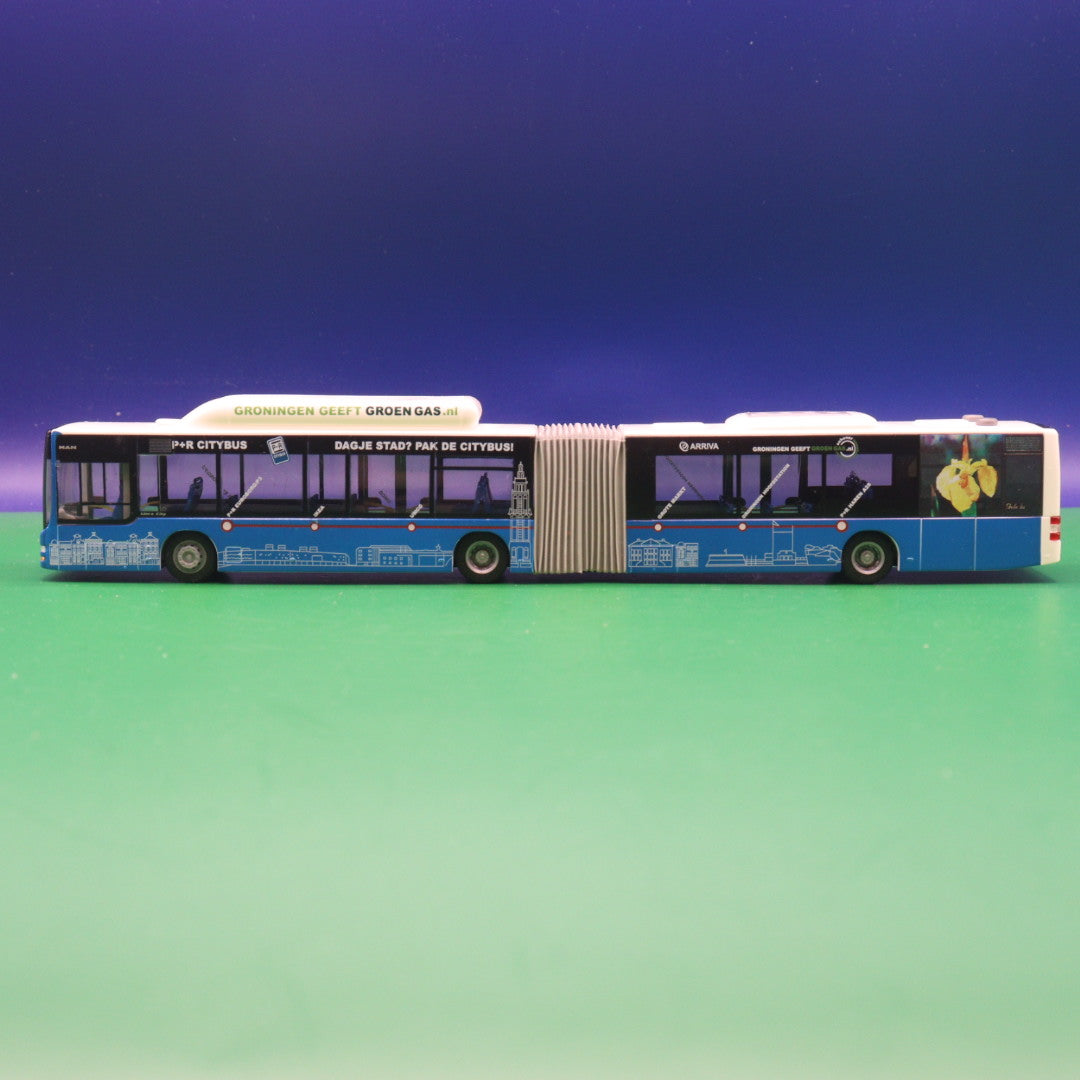 MAN Lions City G - Arriva - (NL) Niederlande - Groningen geeft Groen Gas - Modellbus Rietze
