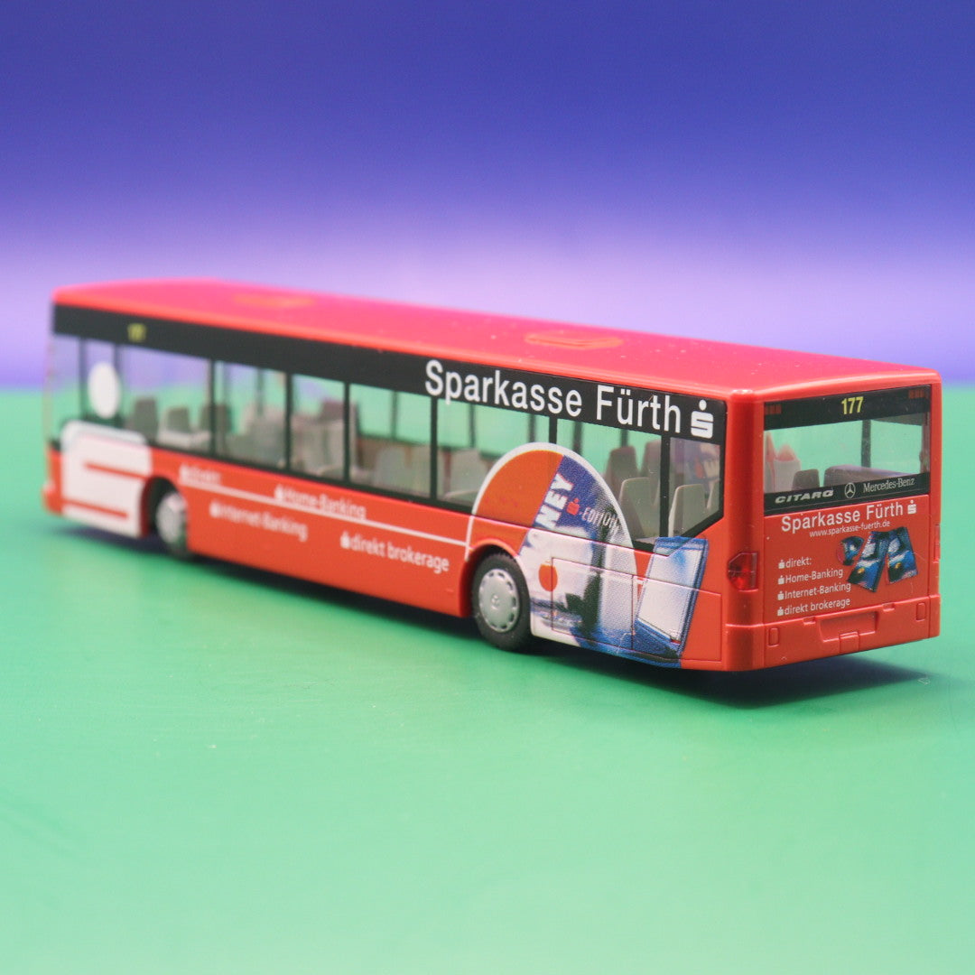 Mercedes Benz O530 Citaro - Sparkasse Fürth - Linie 177 Europaallee - Modellbus Rietze 62575