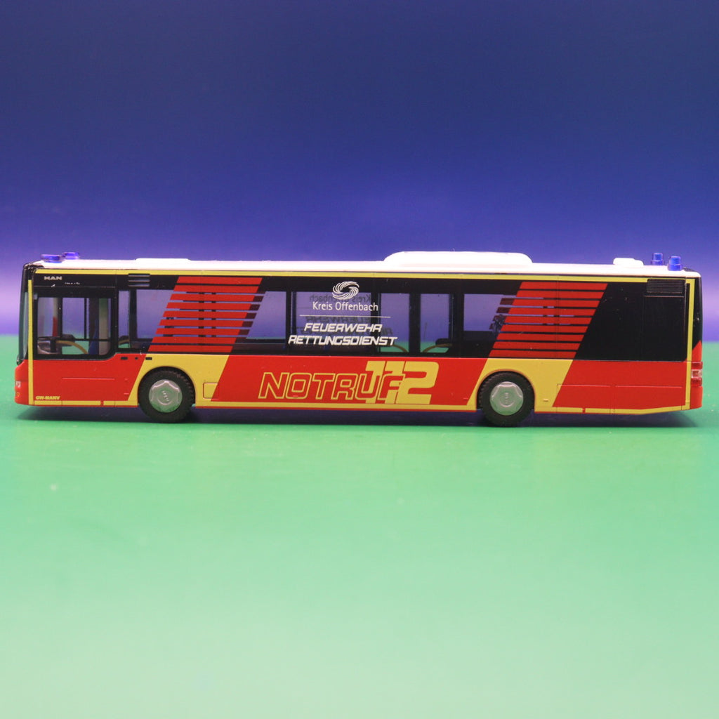 MAN Lions City - Feuerwehr Rettungsdienst Kreis Offenbach - Notruf 112 - Modellbus Rietze 72741