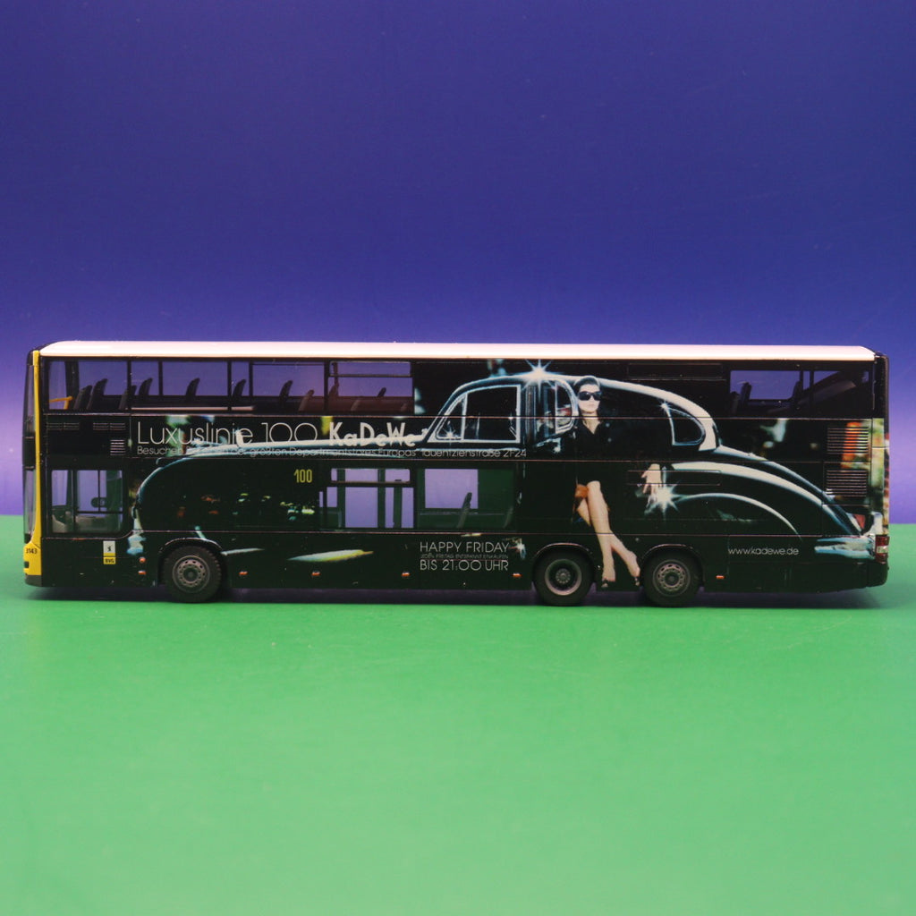 MAN DL07 - BVG Berlin - Luxuslinie 100 KaDeWe - Linie 100 S+U Bahnhof Alexanderplatz - Modellbus Rietze 67322