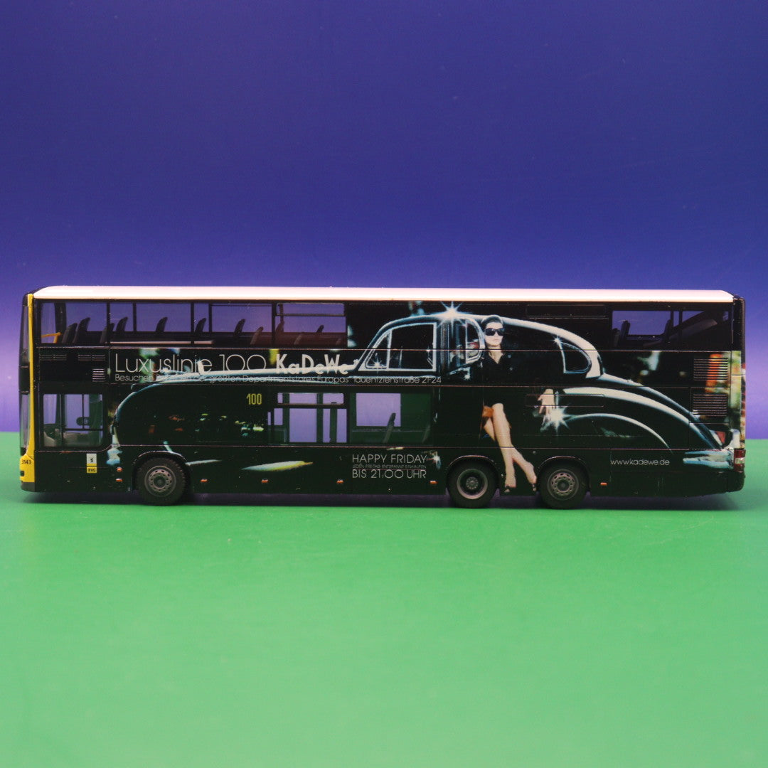 MAN DL07 - BVG Berlin - Luxuslinie 100 KaDeWe - Linie 100 S+U Bahnhof Alexanderplatz - Modellbus Rietze 67322