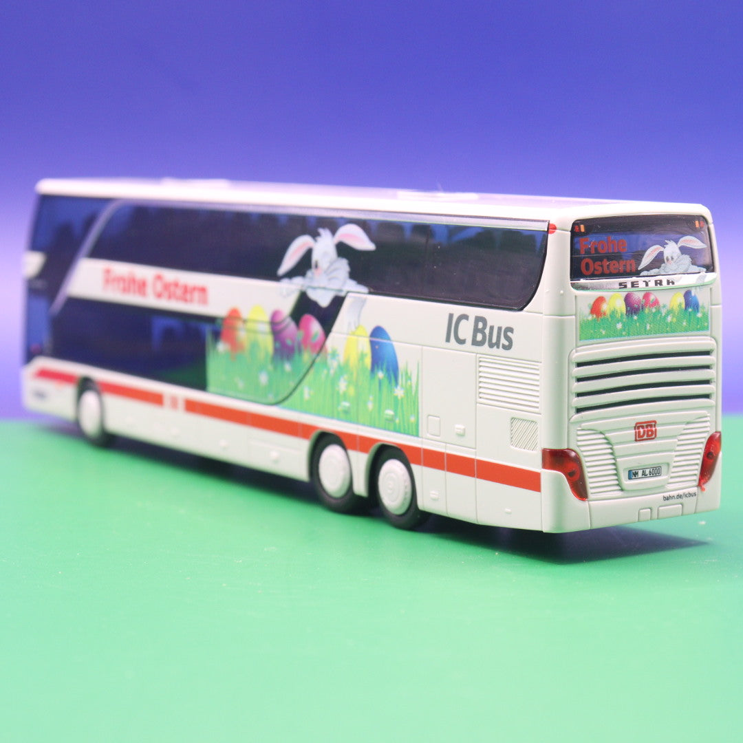 Setra S 431 DT Reisebus - DB ICE IC Bus - Frohe Ostern - Ziel: München - ARZC Reisen - AWM Modellbus