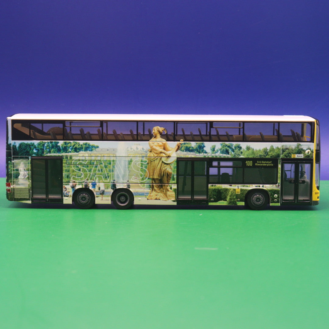 MAN DL07 - BVG Berlin - Schloß Sanssouci - Linie 100 S+U-Bahnhof Alexanderplatz - Modellbus Rietze 67718