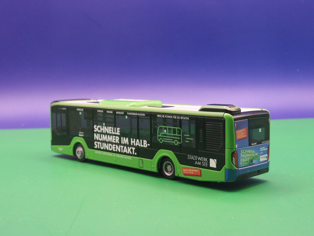 MAN Lions City 12 - Stadtwerke Friedrichshafen - Schnelle Nummer im Halb Stundentakt - Modellbus Rietze 75410