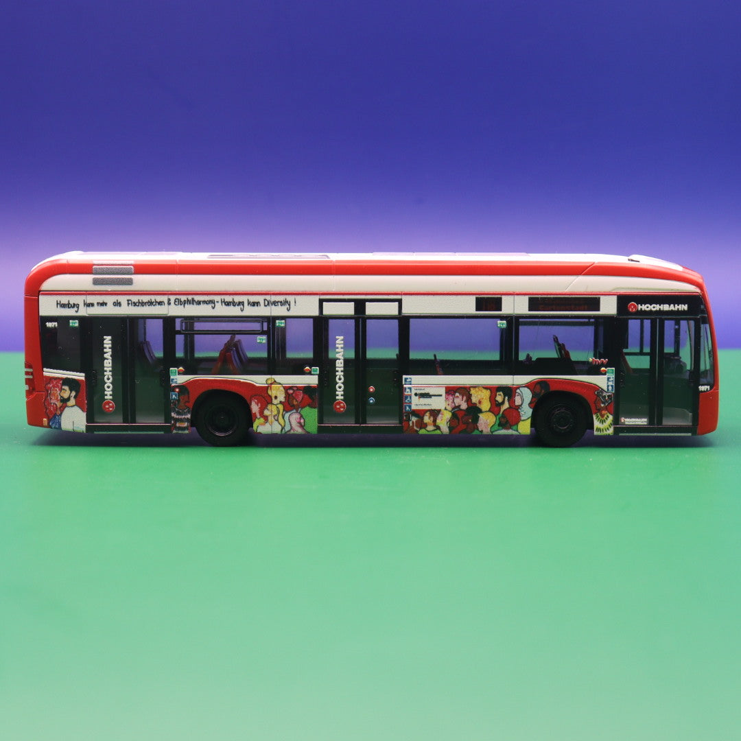 Mercedes Benz eCitaro - Hochbahn Hamburg - Linie 118 U Mnsbek- Gartenstadt - Modellbus Rietze 75575 Sondermodell 2022