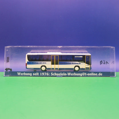 Setra S415 UL - NVB Niebüller Verkehrsbetriebe - Schuelein Werbung - Mit Vitrine gebraucht - Modellbus AWM
