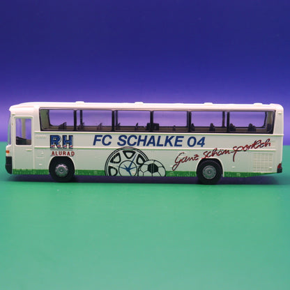 Mercedes Benz O303 15 RHD - FC Schalke 04 - RH Alurad - Ohne Zurüstteile - Modellbus Rietze