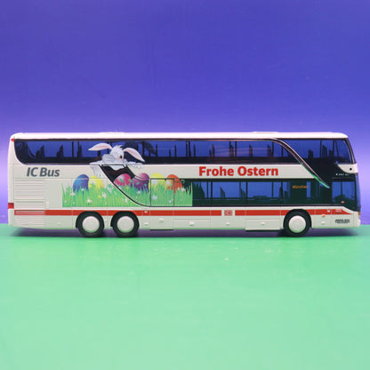 Setra S 431 DT Reisebus - DB ICE IC Bus - Frohe Ostern - Ziel: München - ARZC Reisen - AWM Modellbus