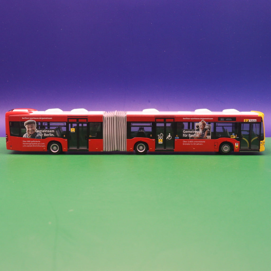 Mercedes Benz Citaro C2 G - BVG Berlin - Berliner Sparkasse (Gemeinsam für Berlin) - Linie X83 Nahariyastr - Modellbus Rietze 69964