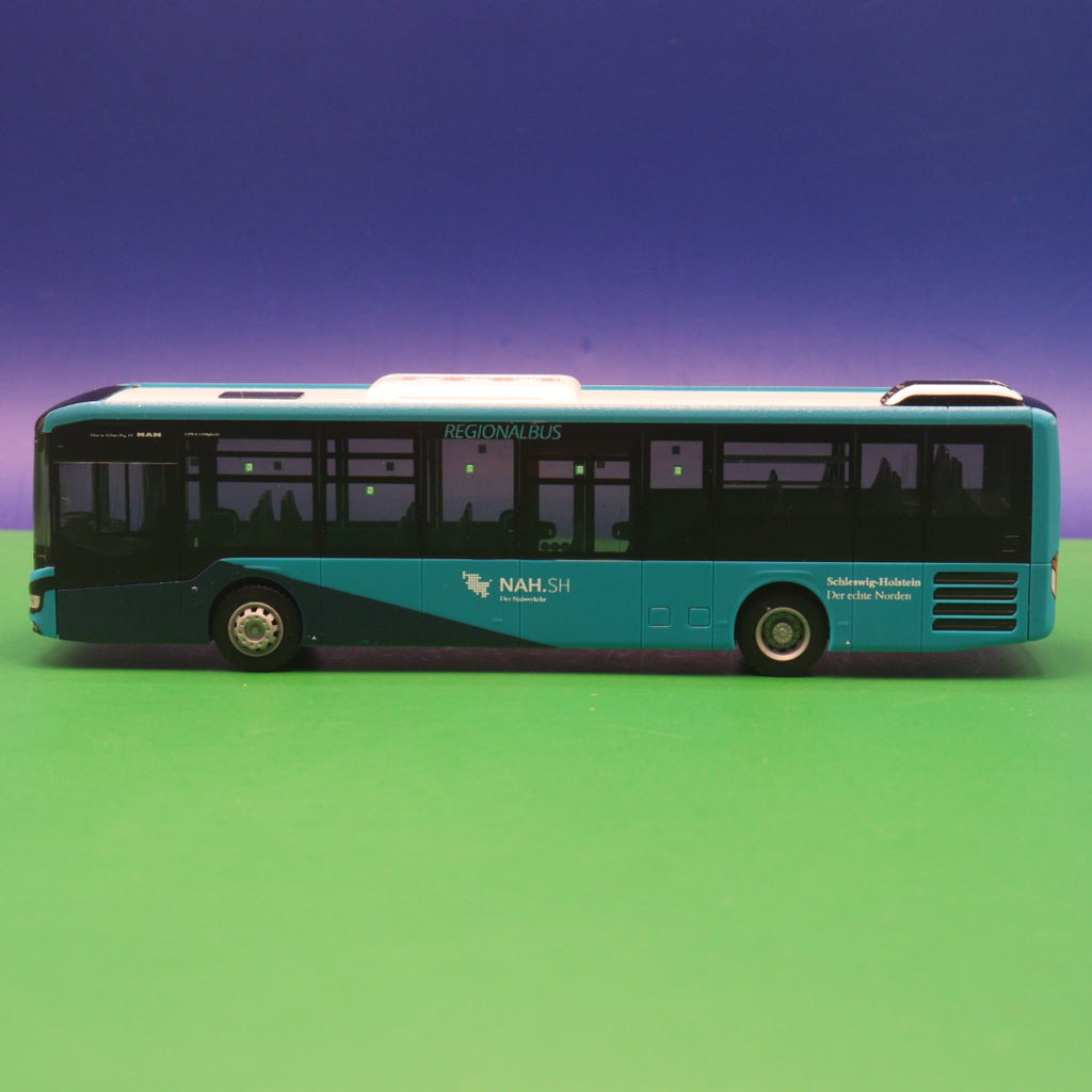 MAN Lions Intercity LE - Regionalbus NAH.SH Schleswig Holstein - Linie 550 Grube Friedhof ü Grömitz - Modellbus Rietze 74785