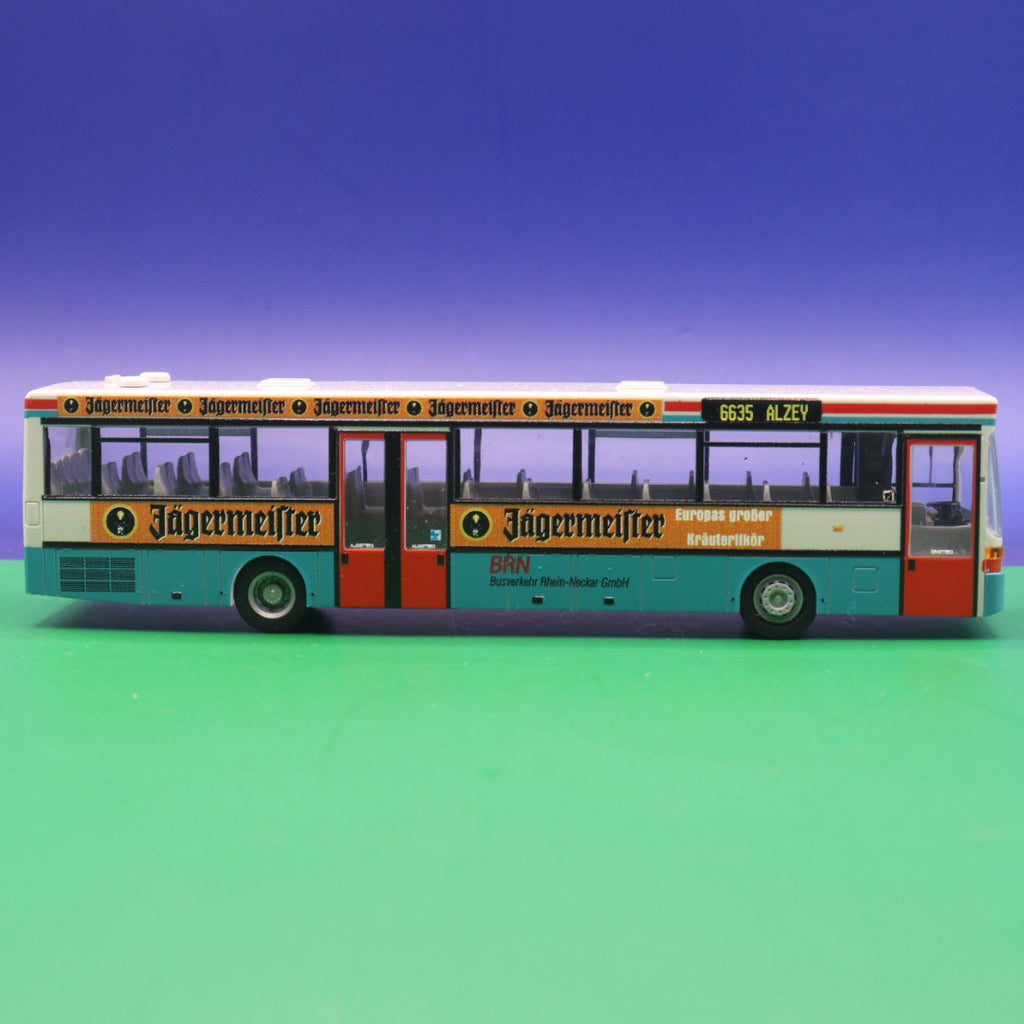 Mercedes Benz O405 - BRN - Jägermeister - Linie 6635 Alzey - Modellbus Rietze 77324 (OVP BESCHÄDIGT)