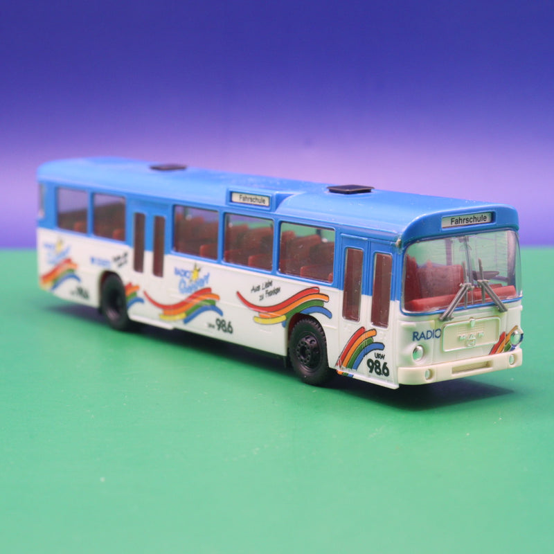 MAN SÜ 240 - Radio Charivari Fahrschule - Gebraucht, Ohne OVP - Modellbus Herpa