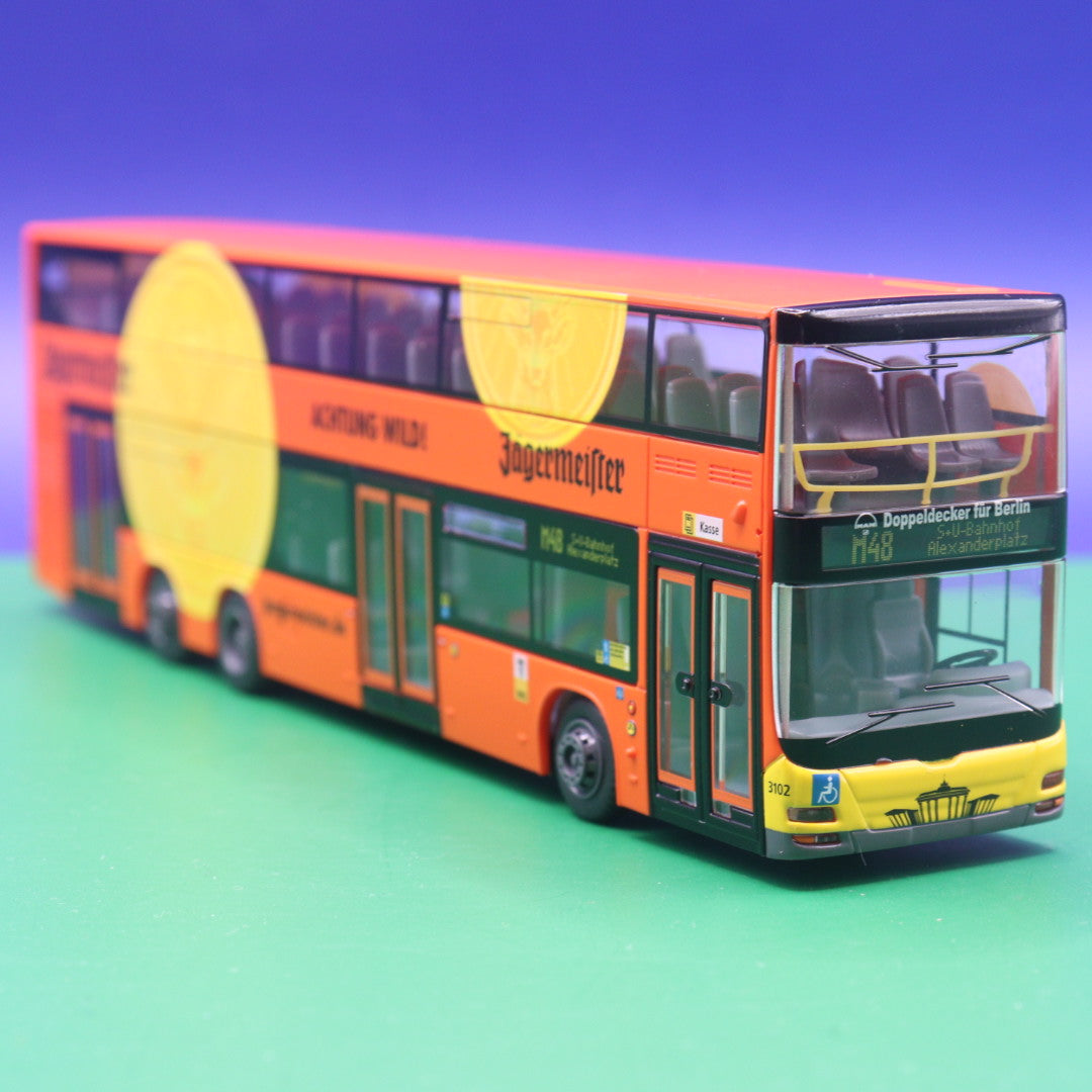 MAN Lions City A 36 DL 07 - BVG Berlin - Jägermeister - Modellbus Rietze 67304 (Erscheinungsjahr: 2007)