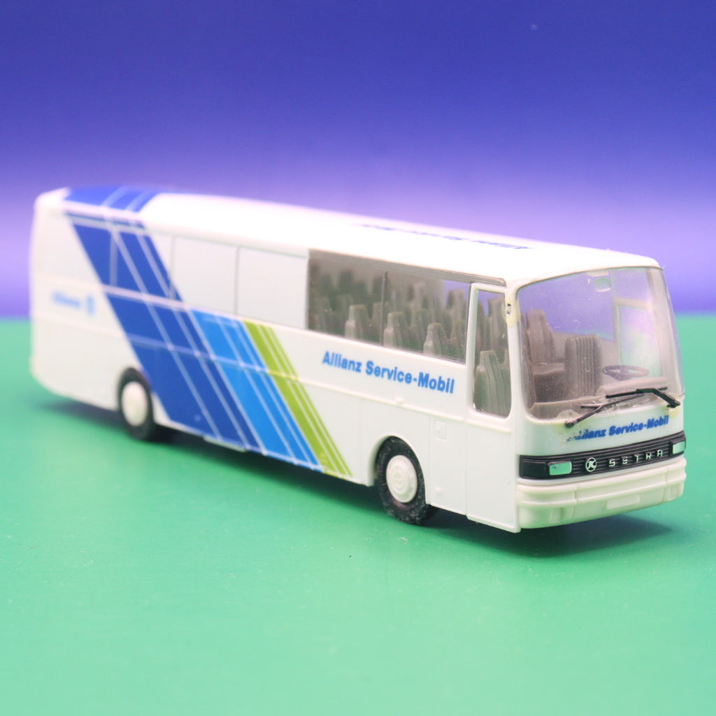 Setra S 215 HD - Allianz - Gebraucht, Ohne OVP - Modellbus Herpa