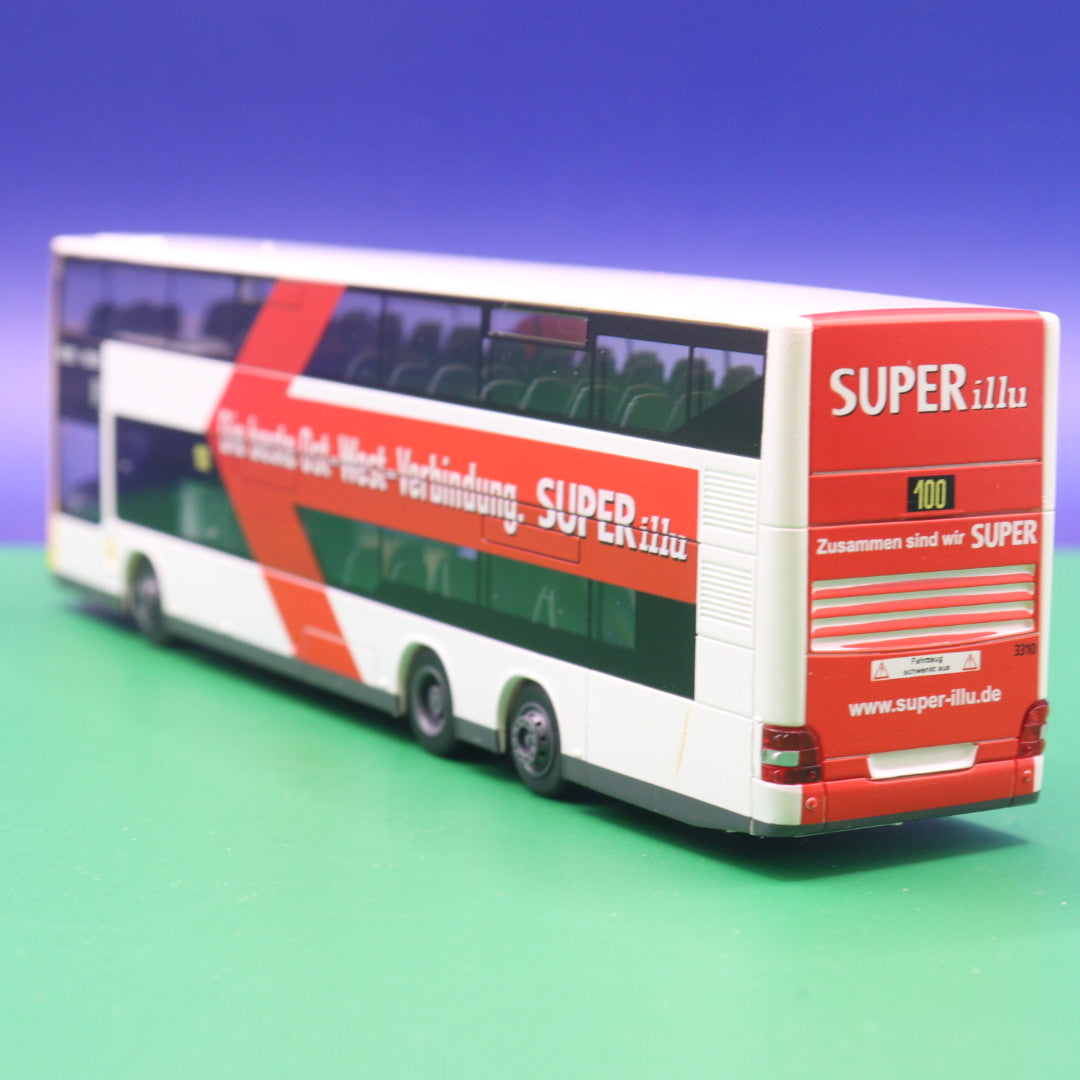 MAN Lions City DL 07 - Die beste Ost West Verbindung - Superillu - Linie 100 S+U Alexanderplatz - Modellbus Rietze 67719 (Auslieferung: 02/2019)