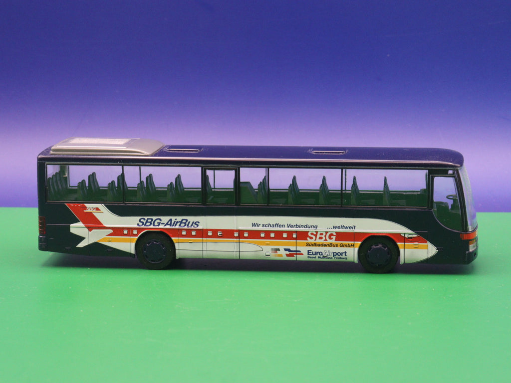 Setra S 315 GT - SBG Südbadenbus GmbH - EuroAirport Basel Freiburg - SBG AirBus - Gebraucht, Ohne OVP - Modellbus Rietze 61406