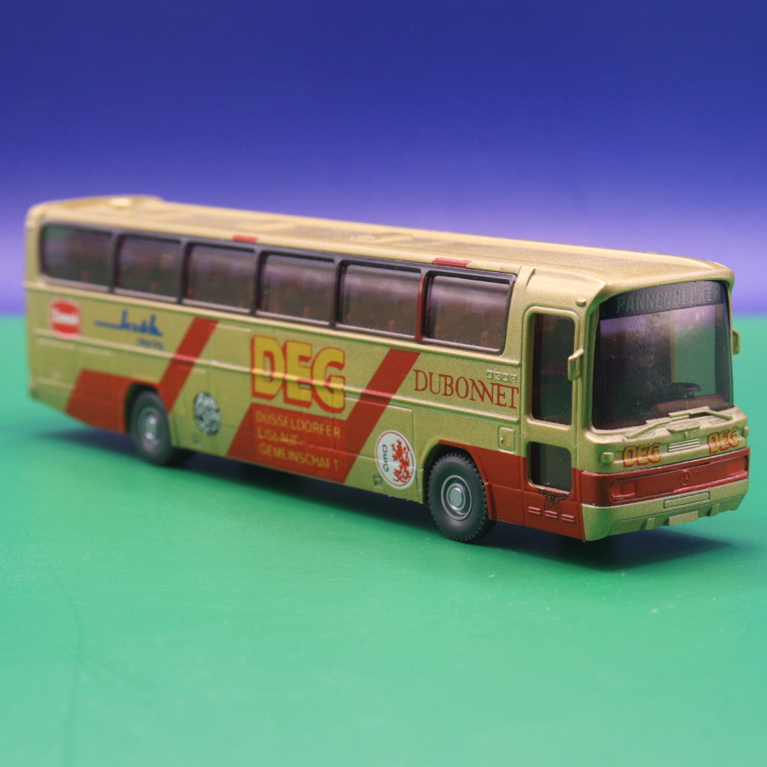 Mercedes Benz O 303 RHD - Düsseldorfer Eislauf Gemeinschaft - Gebraucht, Ohne OVP - Modellbus Wiking
