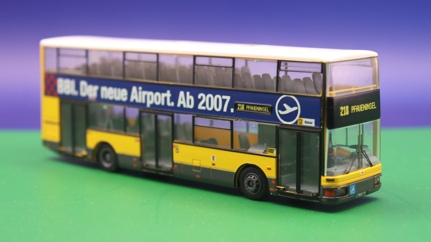MAN/ABB Henschel DN 95 - Traditionsbus GmbH Berlin - BVG Berlin - BBI der neue Airport ab 2007 (BER) -  Modellbus Rietze 67528-2 (Auslieferung: 11/2020)