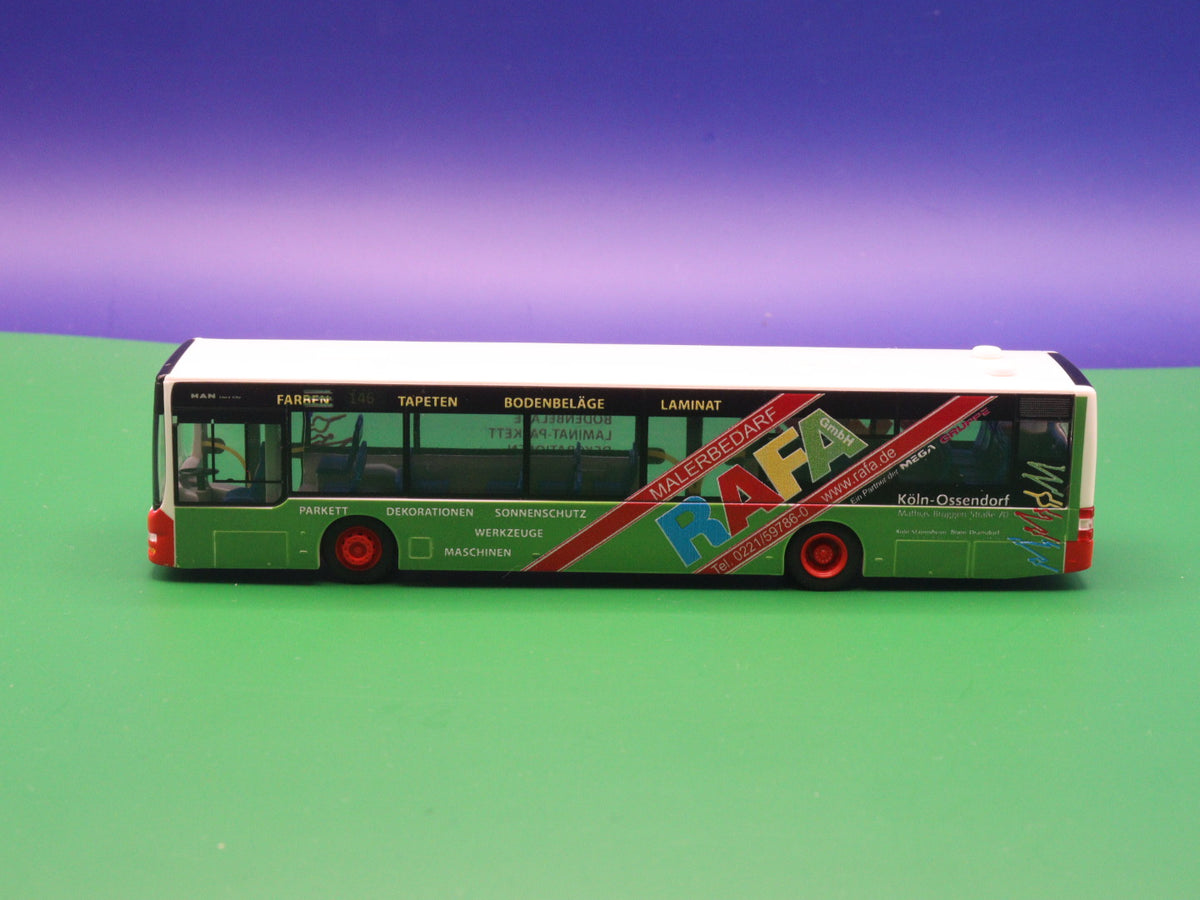 MAN Lions City - KVB Köln - RAFA Malerbedarf Linie 146 Deckstein- Modellbus Rietze 67472