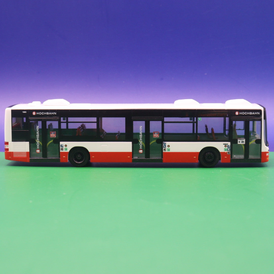 MAN Lions City - Hochbahn Hamburg - 3 Türer - Linie 8 METROBUS S POPPENBÜTTEL - Erscheinungsjahr 2013 - Modellbus Rietze