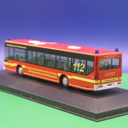 Mercedes Benz O530 Citaro - Feuerwehr Rosenheim MTW - mit Vitrine - Modellbus Rietze 66898