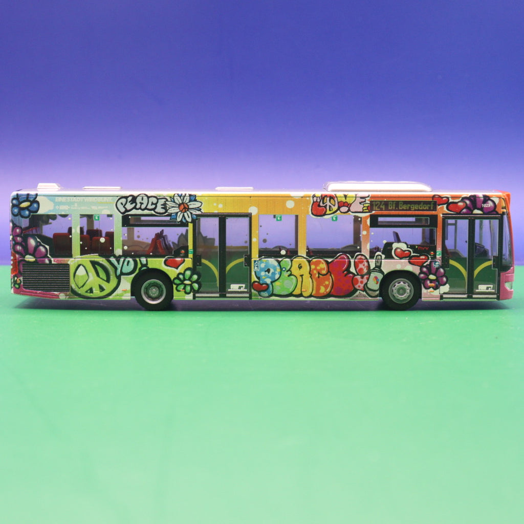 Mercedes Benz O530 Citaro Facelift - VHH Verkehrsbetriebe Hamburg Holstein - Graffiti Paintbus - Linie 124 Bf Bergedorf - Modellbus Rietze