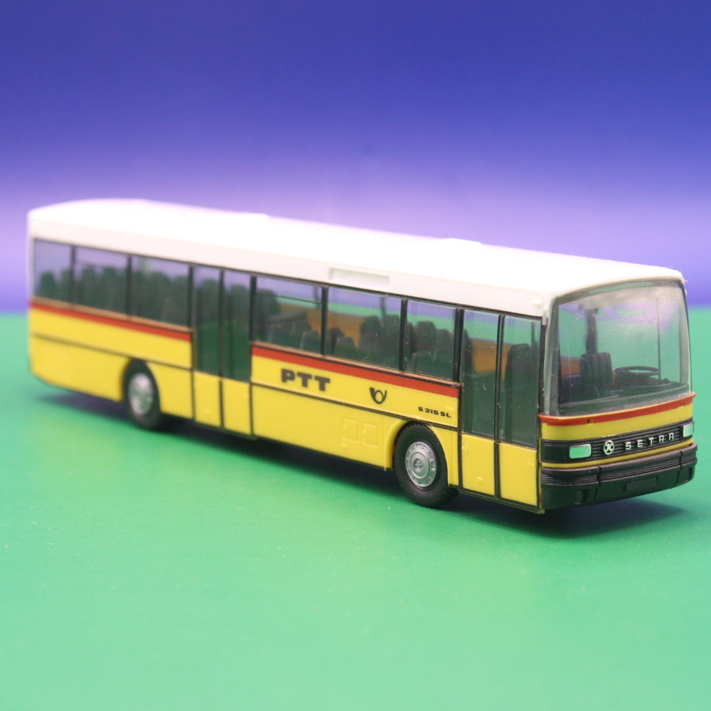 Setra S 215 SL - PTT Postbus - Gebraucht, Ohne OVP - Modellbus Herpa
