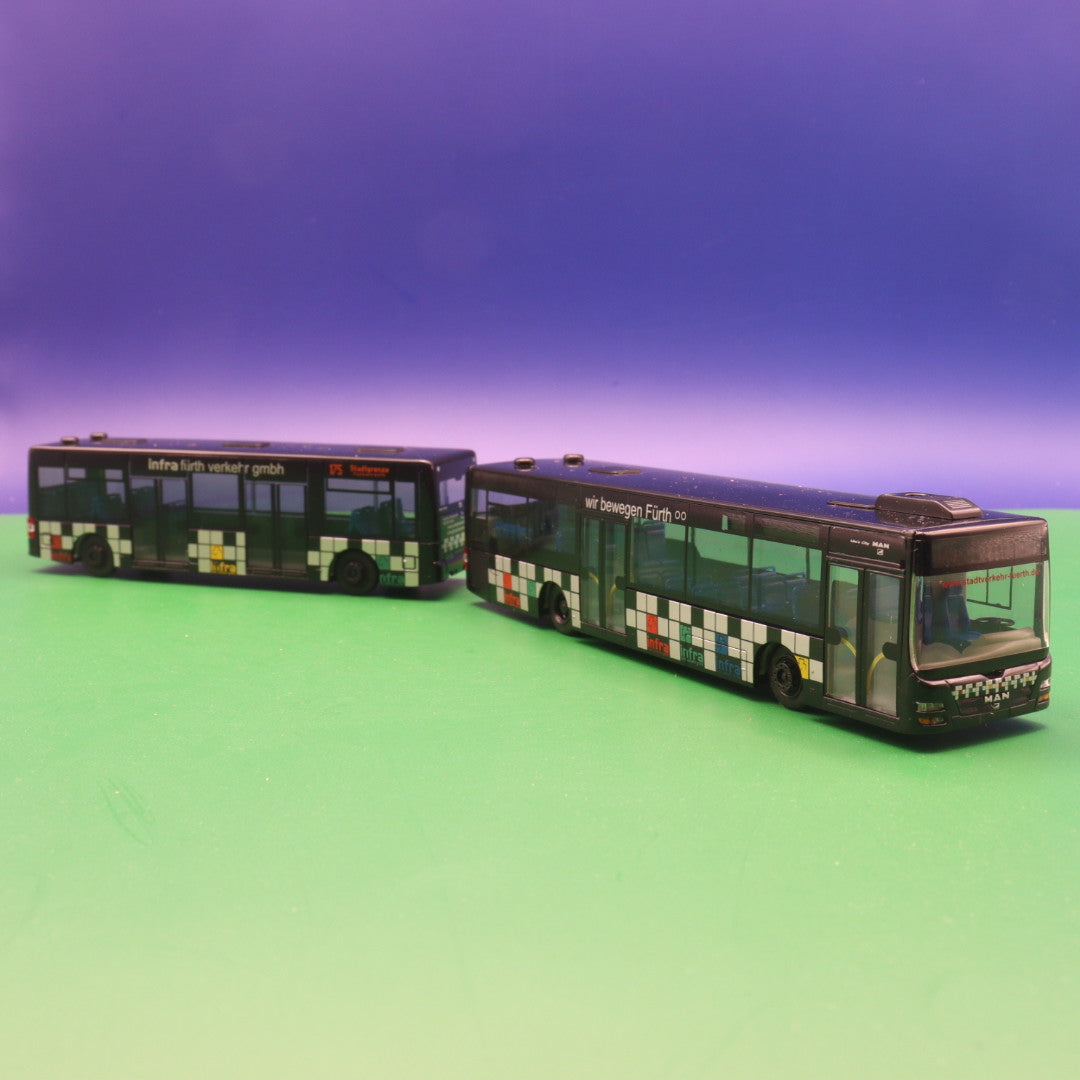 MAN Lions City 12 mit Anhängerwagen - Infra Fürth - Modellbus Rietze