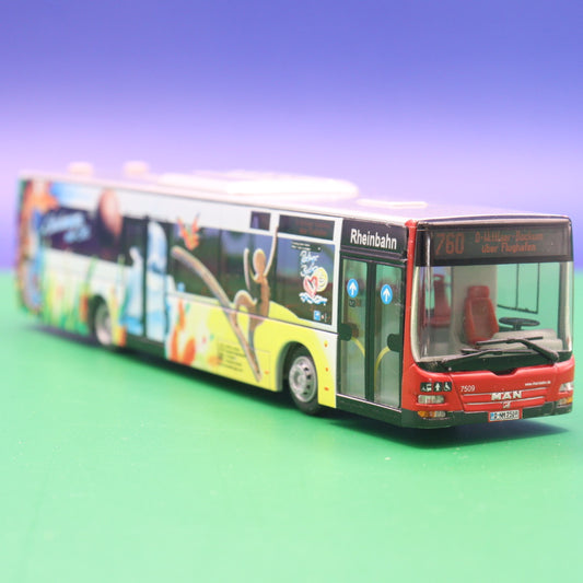 MAN Lions City 12 - Rheinbahn Düsseldorf - Bäderbus der Stadt Ratingen - LIMITIERTE AUFLAGE 300 STÜCK - Linie 760 D-Wittlar Bockum über Flughafen - Modellbus Rietze - Erscheinungsjahr: 11/2010