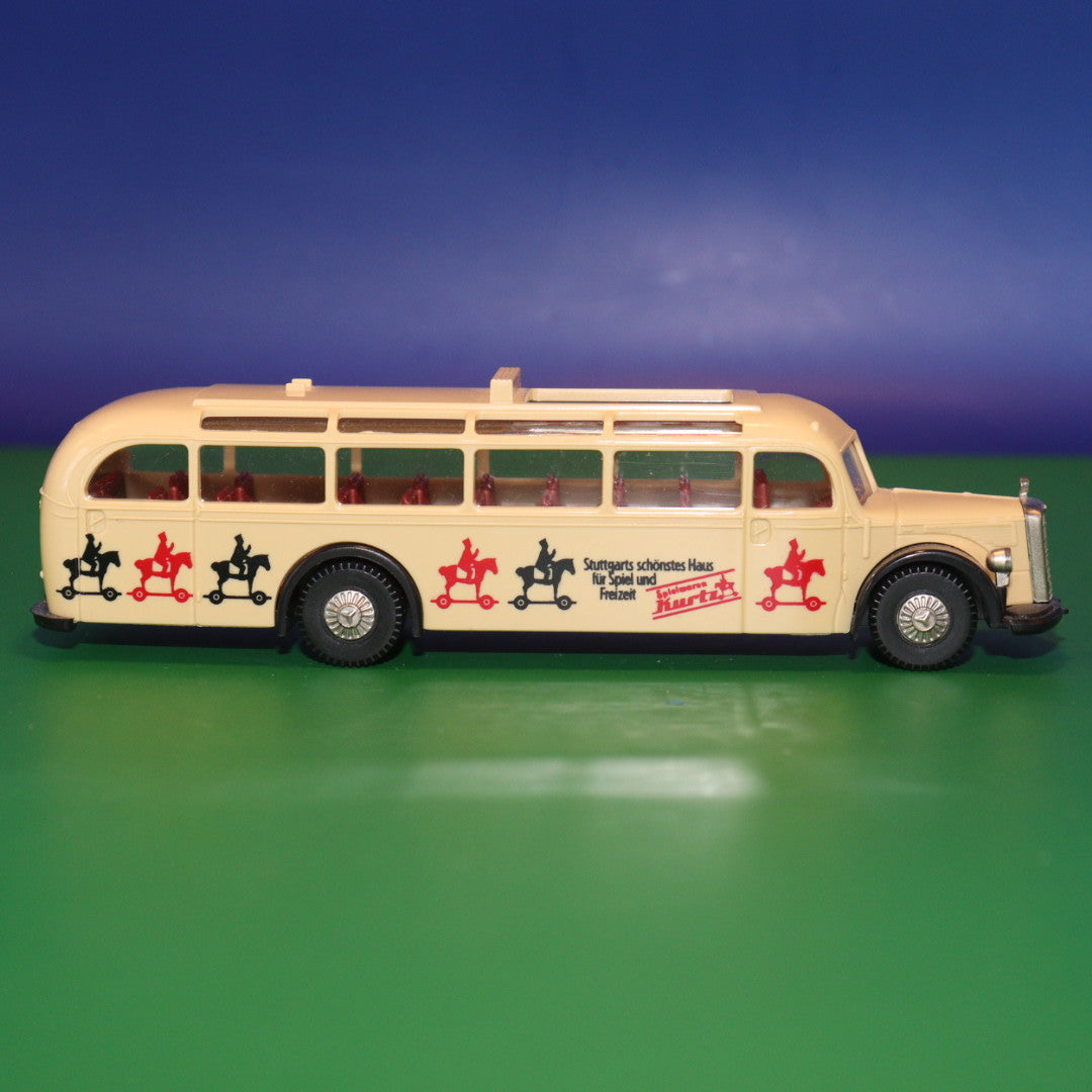 Mercedes Benz O 5000 - Spielwaren Kurtz Stuttgart - (Gebaraucht ohne OVP ohne zurüstteile) - Modellbus Brekina