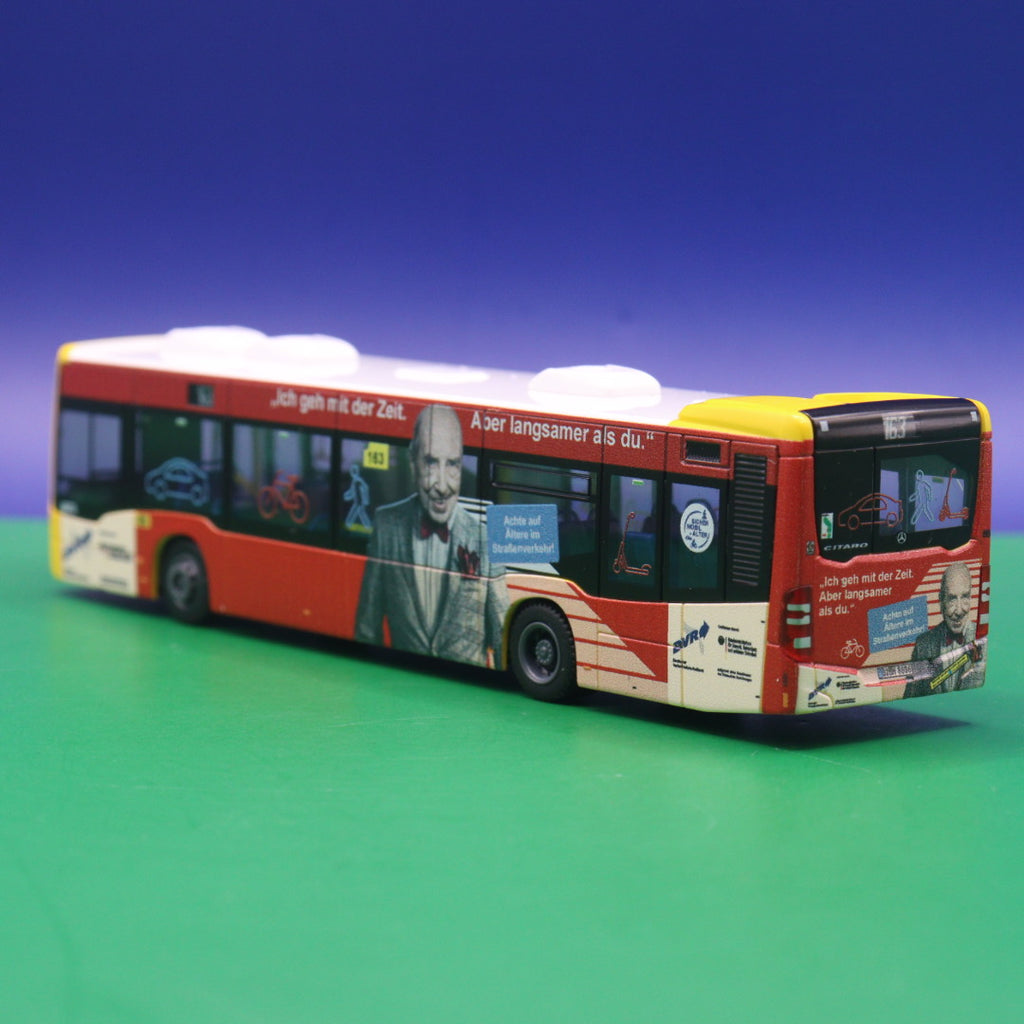 Mercedes Benz Citaro C2 - BVG Berlin - DVR Ich geh mit der Zeit - Linie 163 S Flughafen Schönefeld via S  Adlerdorf - Modellbus Rietze
