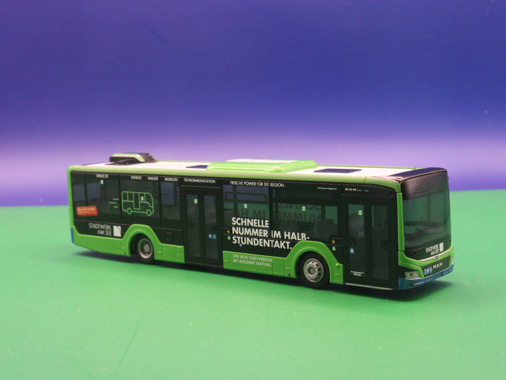 MAN Lions City 12 - Stadtwerke Friedrichshafen - Schnelle Nummer im Halb Stundentakt - Modellbus Rietze 75410