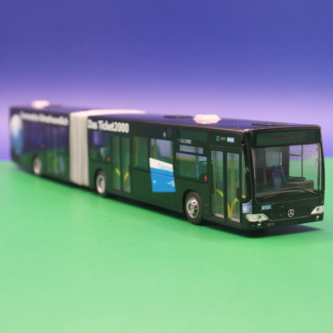 Mercedes Benz O530 Citaro Facelift G - WSW Wuppertal - Das Ticket 2000 - Modellbus Rietze OHNE SPIEGEL