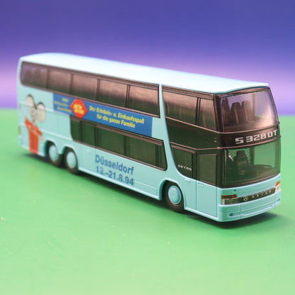 Setra S 328 DT - NRW Verbraucher Ausstellung Düsseldorf 1994 - (Gebraucht, Ohne OVP) Modellbus Rietze