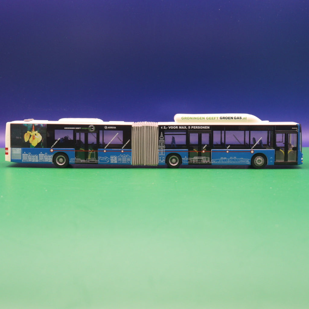 MAN Lions City G - Arriva - (NL) Niederlande - Groningen geeft Groen Gas - Modellbus Rietze