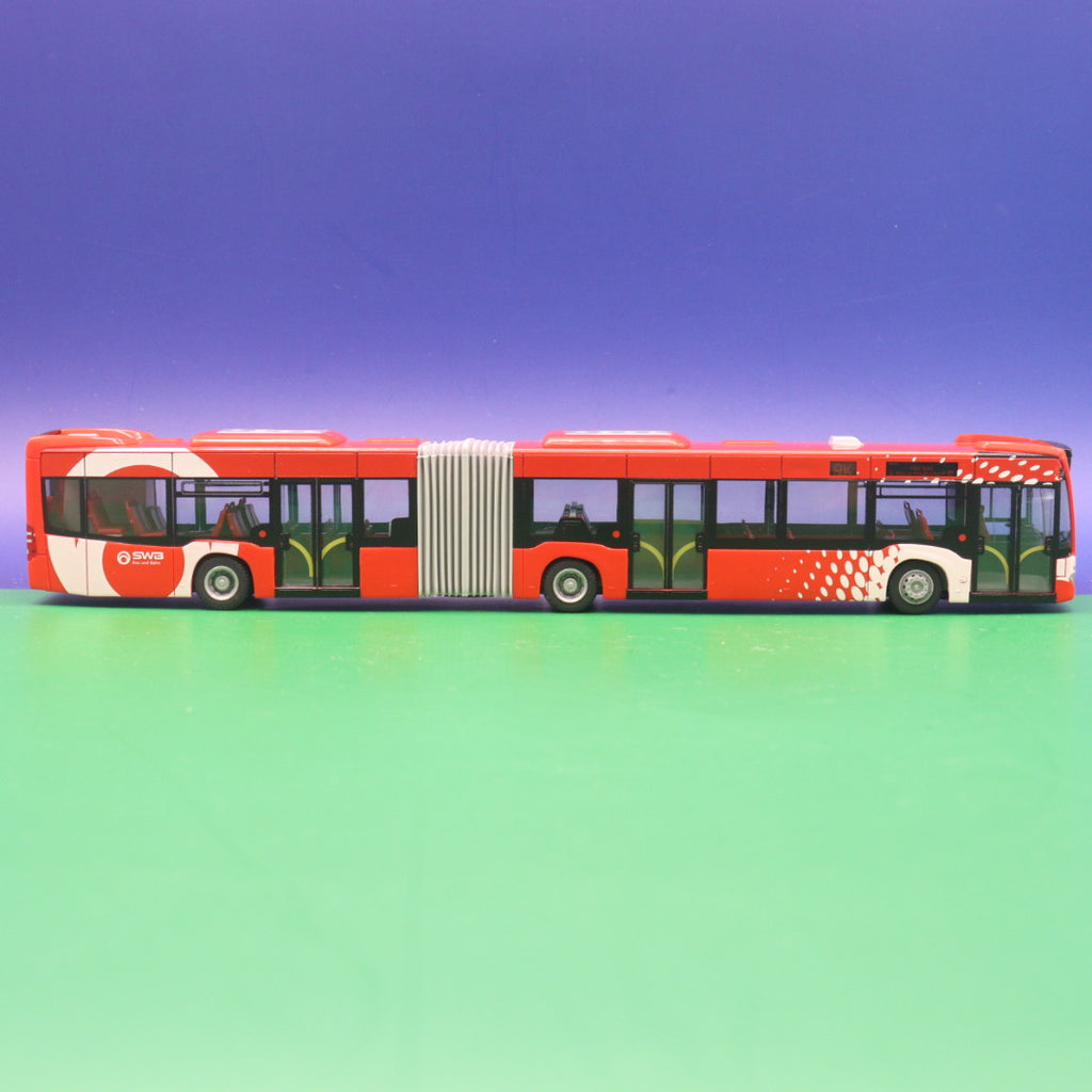 Mercedes Benz Citaro C2 G - SWB Stadtwerke Bonn - Linie 604 Hersel ü Hauptbahnhof U - Modellbus Rietze 69517 - Erscheinungsjahr: 02/2015 (Beschädigte OVP)
