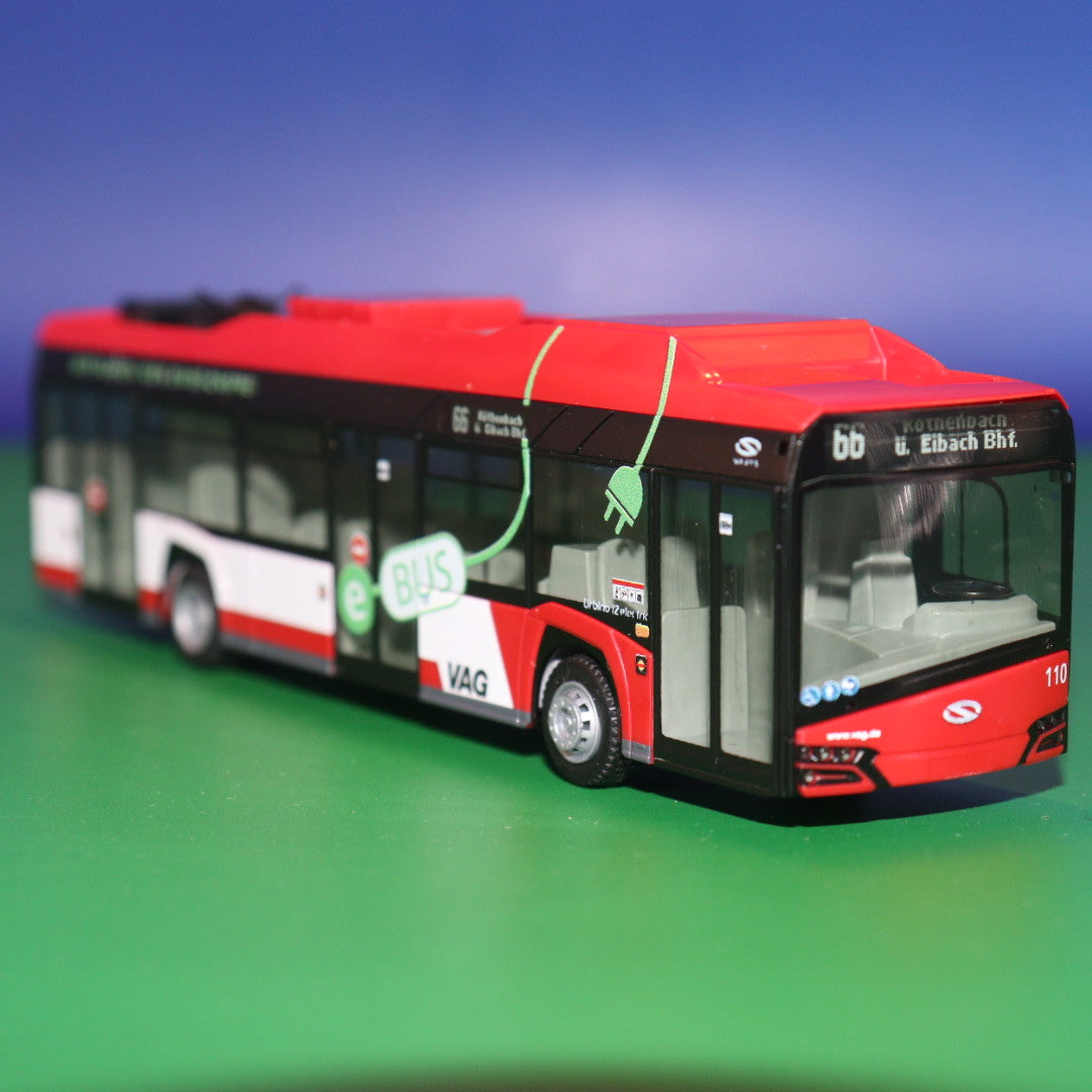 Solaris Urbino 12 E - VAG Nürnberg - Wir fahren 100% Emissionsfrei - Modellbus Rietze