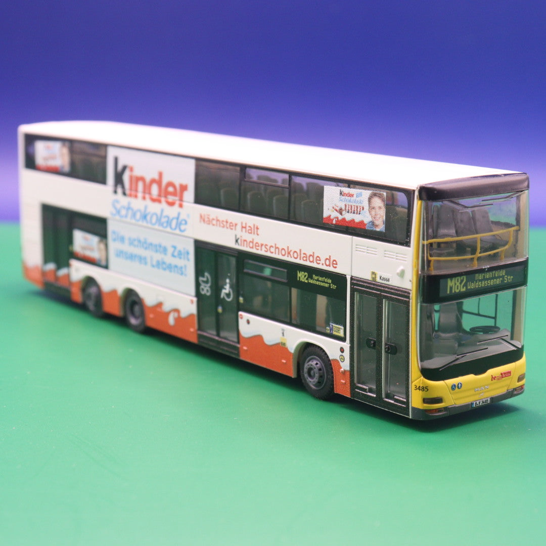 MAN Lions City DL - BVG Berlin - Kinder Schokolade - Linie M82 Marienfelde Waldsassener Str - Modellbus Rietze 67778