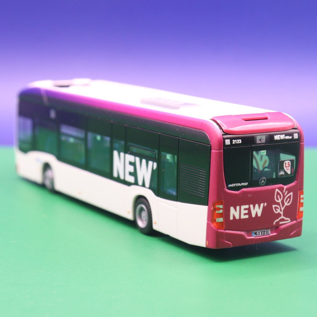 Mercedes Benz eCitaro 12 - NEW MöBus - Linie Krefelder Str Flughafen - Meine Mission Keine Emission - Modellbus Rietze 75584