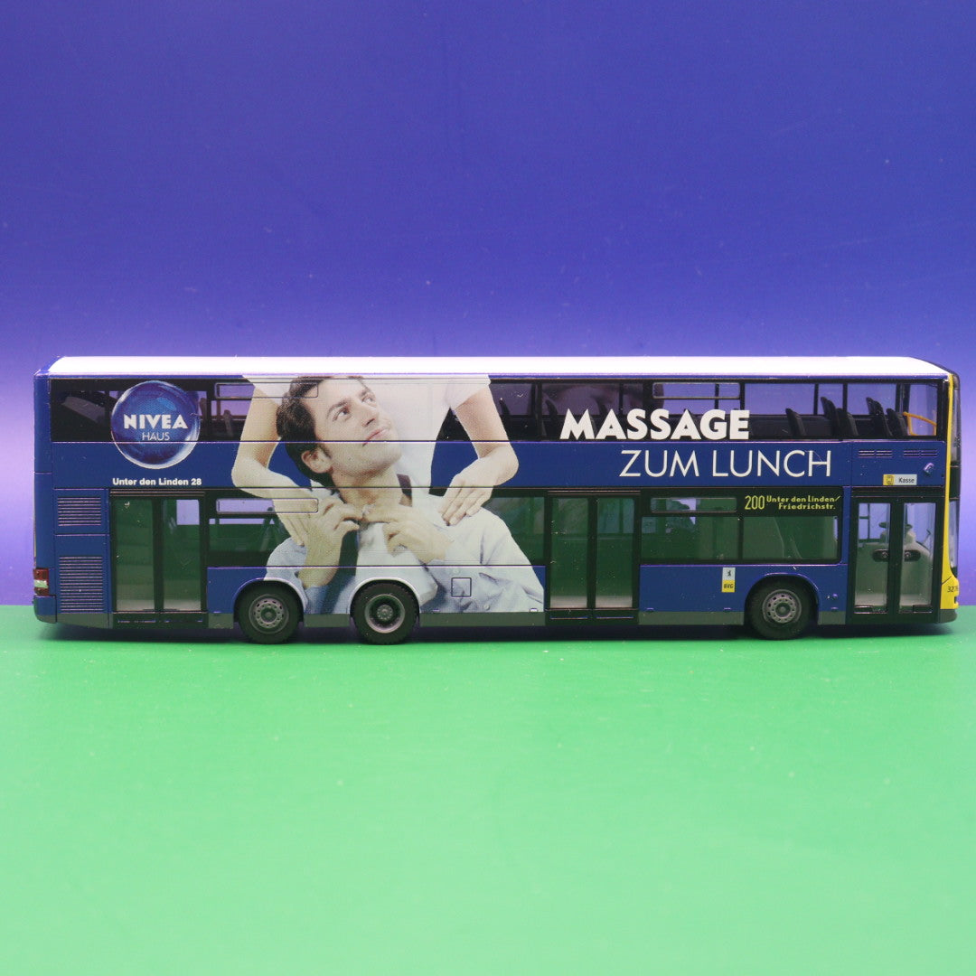 MAN Lions City A39 DL 07 - Nivea - Massage zum Lunch - Modellbus Rietze 67714