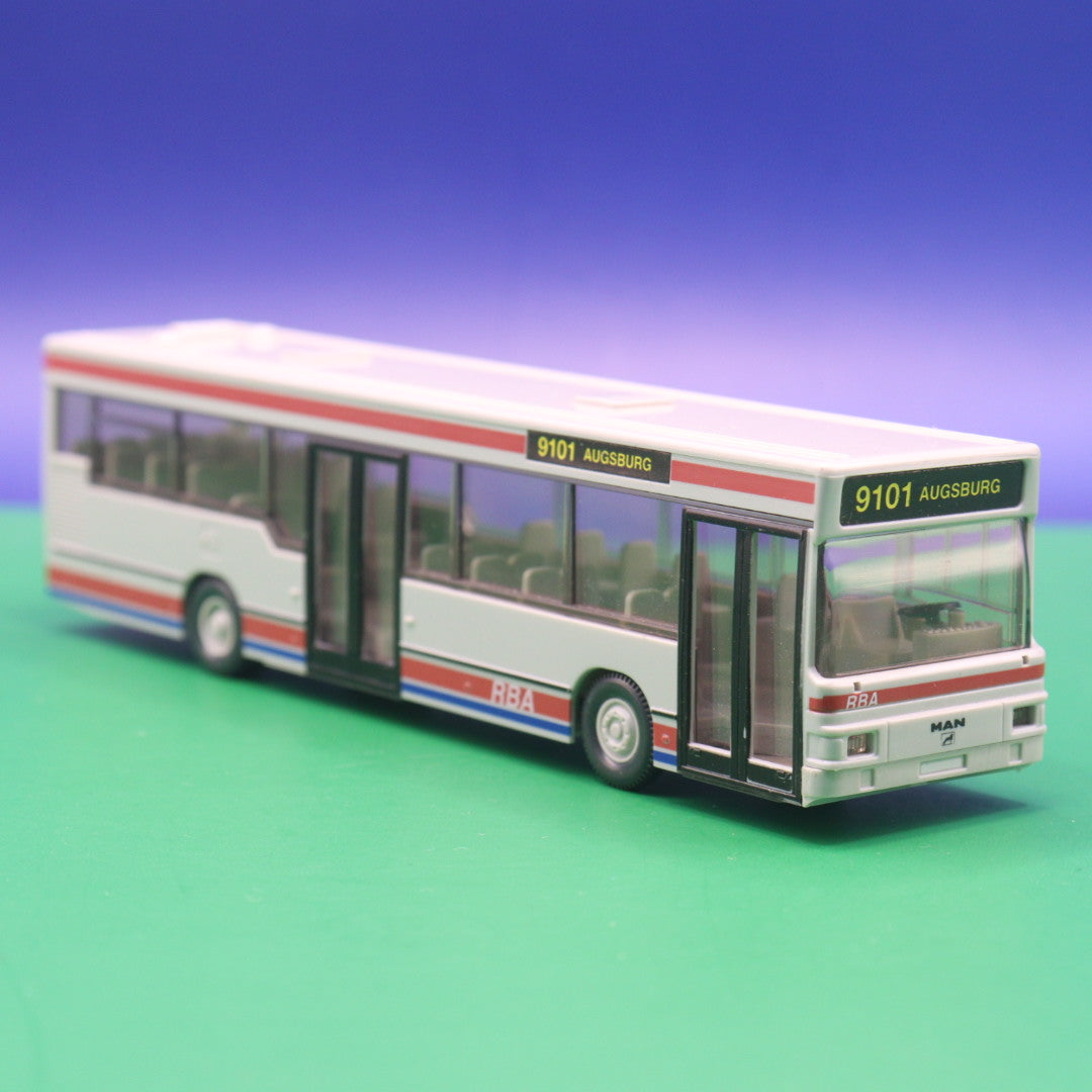 MAN NL 202 - RBA Augsburg - Linie 9107 Augsburg - Gebraucht, Ohne OVP - Modellbus Wiking